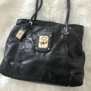 B Makowsky large shoulder leather bag